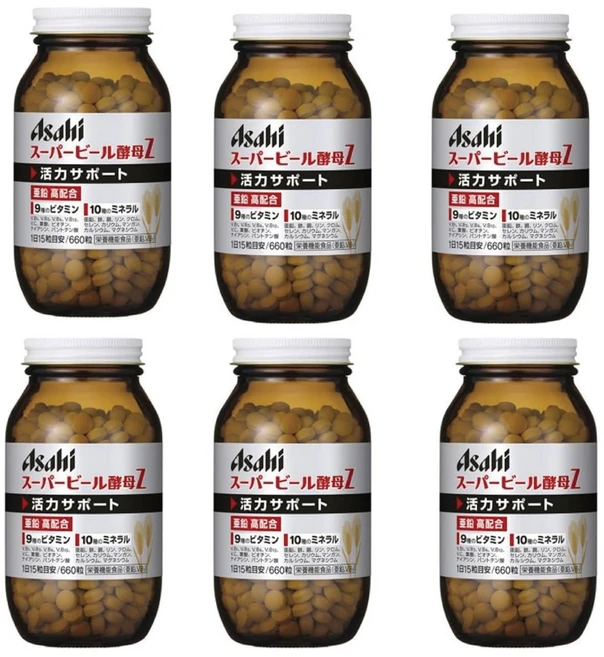 아사히 에비오스 슈퍼 맥주 효모Z 660정, 6개 - 쿠팡