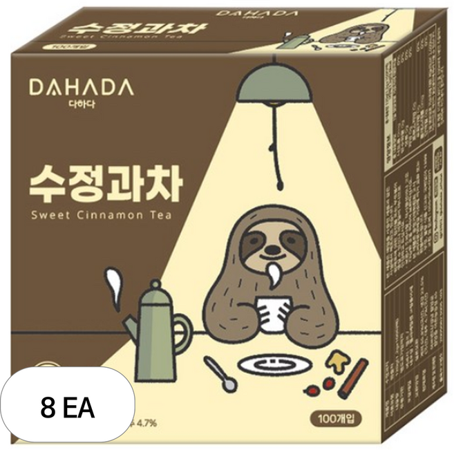 다하다 수정과차, 1.2g, 100개입, 8개