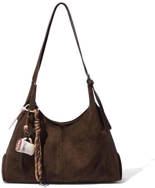 부드러운 스웨이드 보부상 크로스백 루에르 하객룩 토트 숄더백