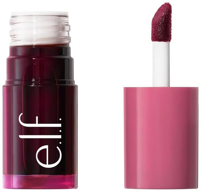 E.l.f. Sheer For It 블러쉬 틴트 다용도 오래 지속되는 립 & 치크 메이크업 자연스러운 플러시 마감 비건 및 크루얼티 프리 레프트 온 레드, Plums Up, 1개 - 쿠팡