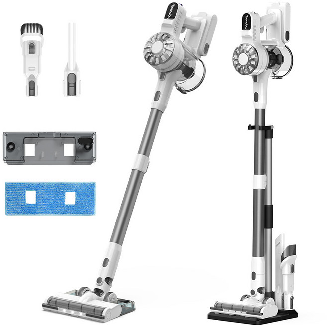 최신형 틴도우 차이슨 무선 청소기 흡입력 좋은 진공청소기 + 다양한 구성품, 화이트, V07+거치대