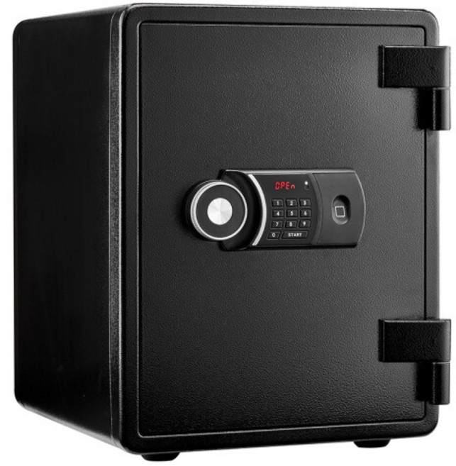 루셀 선일금고 디지털 지문인식 내화금고 YES-031DF 63kg 경보기장착 내부서랍 선반, 블랙