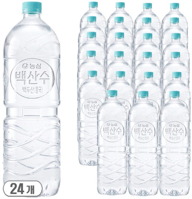 백산수 무라벨 생수, 2L, 24개