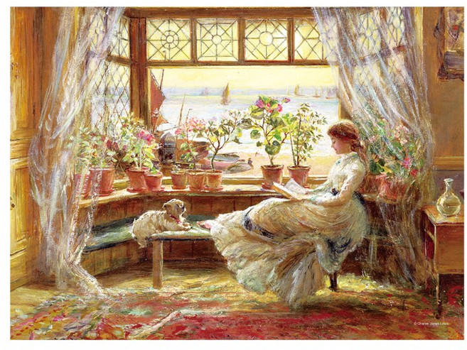 세계명화 직소 퍼즐 150조각, 1개, 창가의 책읽는 소녀, 150피스