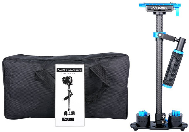 YELANGU 짐벌 스태빌라이저 DV 컨트롤러 DSLR 휴대용 S60T 캠코더용 비행, Blue S60T