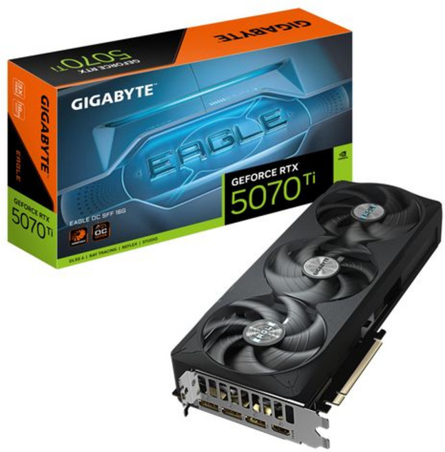 기가바이트 지포스 RTX 5070 Ti 이글 OC SFF 16G 그래픽 카드 16GB 256비트 GDDR7 PCIe 5.0 WINDFORCE 냉각 시스템 GV-N507T, 기가바이트 지포스 RTX 5070 Ti 이글 OC SF, RTX 5070 Ti OC