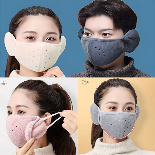 겨울 기모 귀도리 귀마스크 마스크 스포츠 방한 라이딩 바이크 골프 안면 자전거 군대 러닝, 블래그레이, 1개