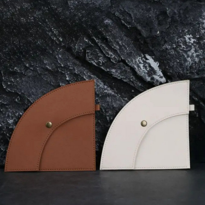 보스케 캠핑용 가죽 커피필터 케이스 여과지 파우치, 1개, 브라운