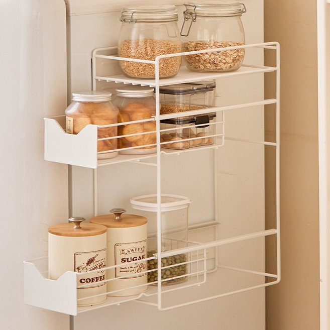 소프트엣지 슬라이딩 세탁기 자석 선반, 1개, 화이트