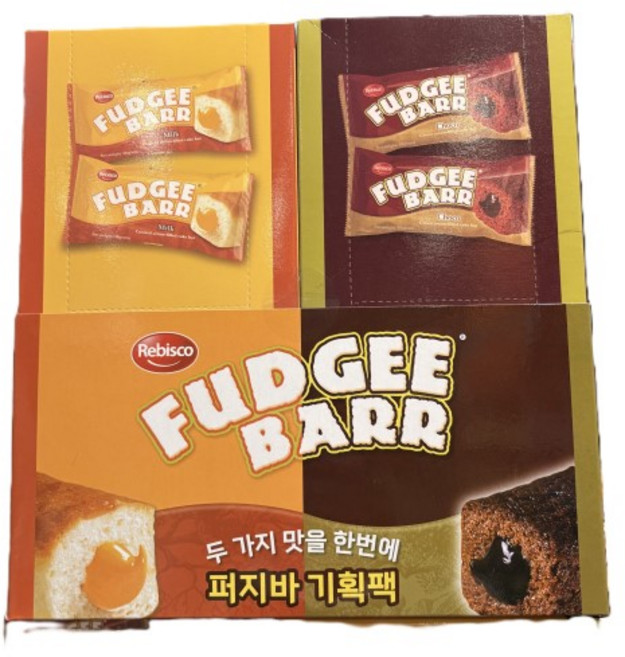 Rebisco 퍼지바 초코 밀크 기획팩, 456g, 2개