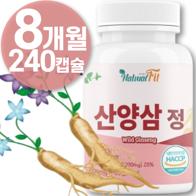 식약청HACCP인증 산양삼 정 산양삼 복합 추출 분말 컷 진세노이드 다이 가루 국산 삼백초 뿌리 추출물 배양근 어트 종삼 진액 환 알약 영양제 100% HACCP인증, 4통, 60정