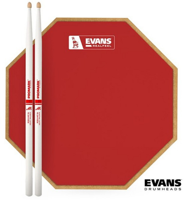 ※한정판※ EVANS 에반스 리얼필 연습패드 12인치-바니 비츠 (RF12G-RED-RS5A), DF 스네어스탠드 S2S, 1개