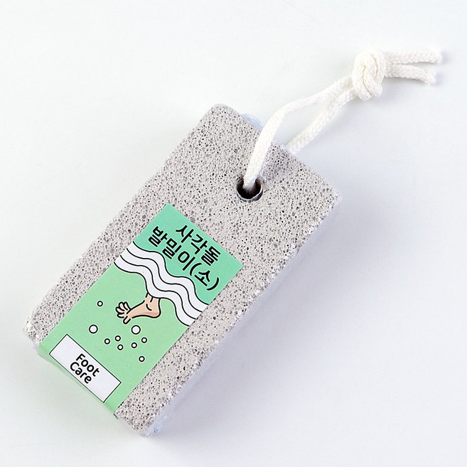 사각돌 발밀이 (소) 경석 발각질 굳은살 제거, 1개, 1개입