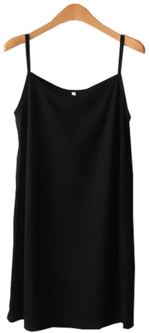 빅사이즈 컬러 끈 롱 나시 여성 루즈 데일리 심플 민소매 슬리브리스