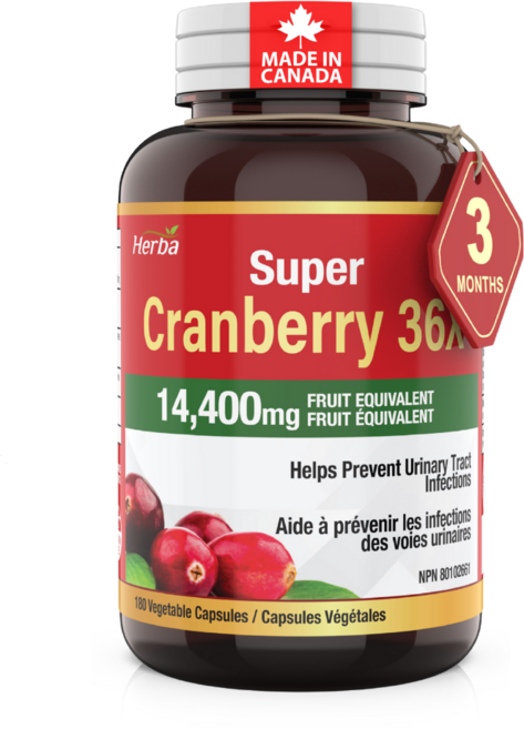 크랜베리 28800mg 180비건캡슐 36배 농축 크렌베리 허바 캐나다, 180정, 1개