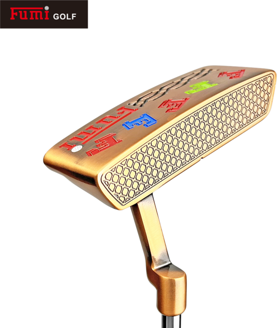 페르미 남녀용 3D CNC 연철 주조 일자형 골프 퍼터 빈티지 골드/골프 퍼팅