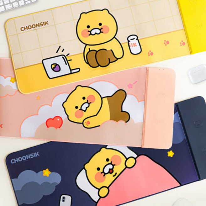 카카오프렌즈 춘식이 무선충전 장패드, 1개, 무선충전 장패드 네이비