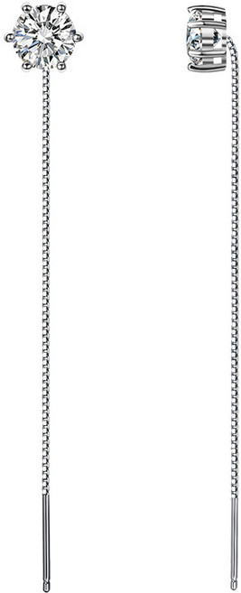 모이사나이트 1캐럿 0.5캐럿 드롭 롱 귀걸이 ME005