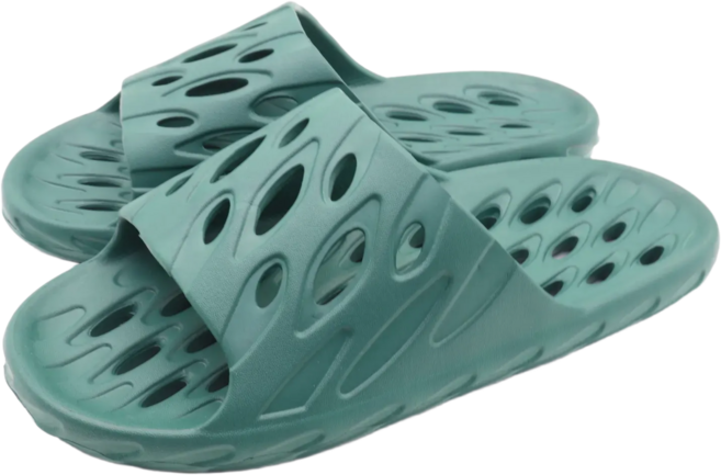 라미슈즈 물빠짐이 좋은 미끄럼방지 THE리프 욕실화, 1개, 다크그린