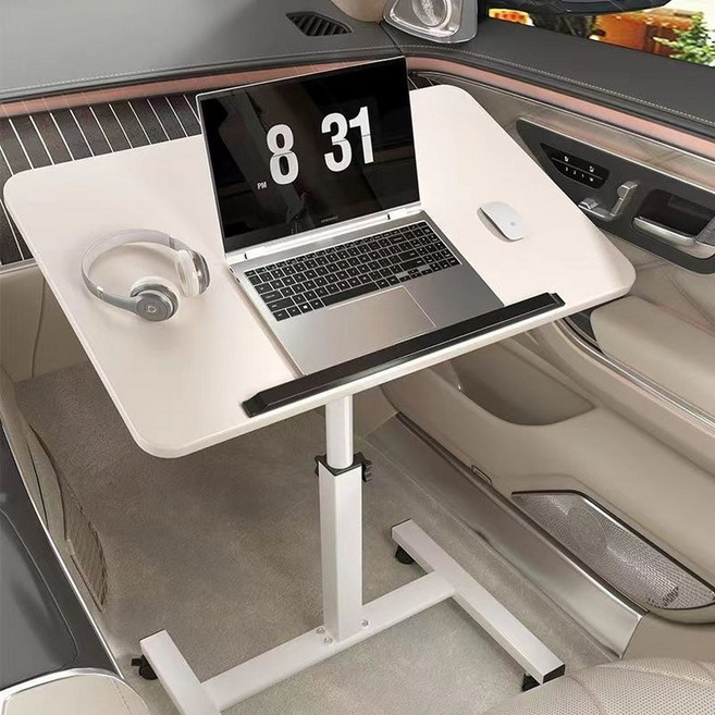 BCQ 더하다 차량용책상 차량용테이블 접이식 높이조절 각도조절 차박테이블 미끄럼방지, 50*35, 50*35 * 화이트(미끄럼방지O), 1개