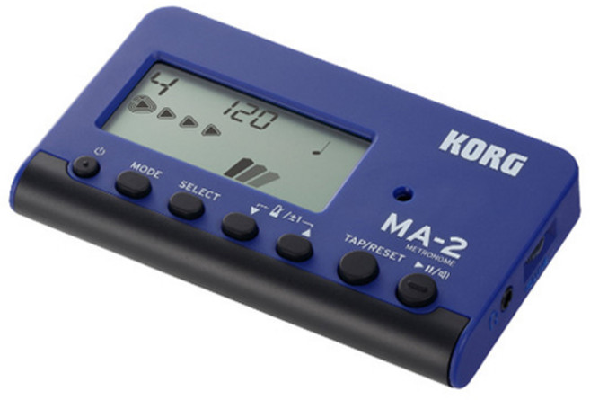 Korg 박자기 (메트로놈) 파랑색 MA-2-BLBK, 블루, 1개