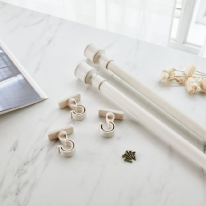 모던하우스 온 커튼봉 25mm, ALL IVORY, 4개