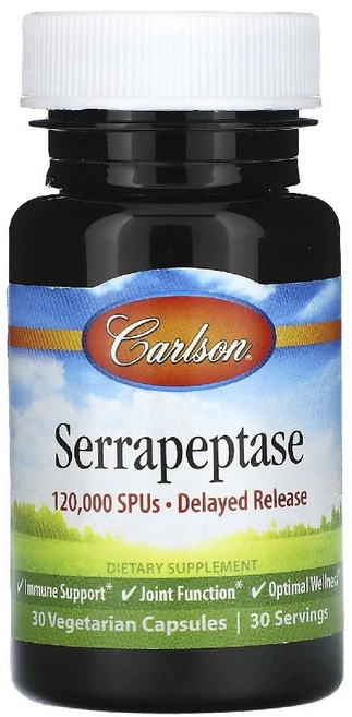 칼슨 세라펩타아제 세라펩타제 엔자임 Serrapeptase 120000SPU 캡슐 30정, 1개 - 쿠팡