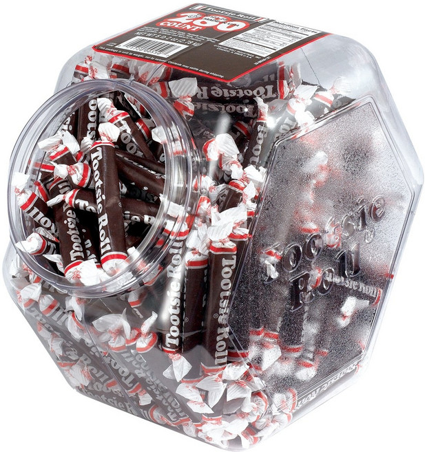 투시 롤 280개입 통 - 개별 포장된 간식 크기 투시 롤 Tootsie Roll 280-Count Tub Chocolate Individually Wrapped 98 Ou, 1개