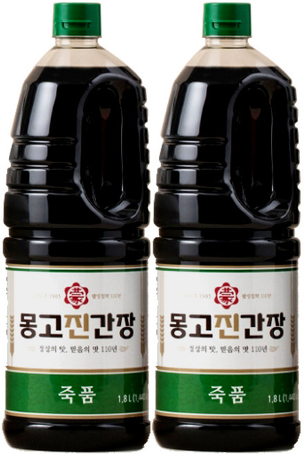 부천 몽고진간장 죽품 1.8L + 1.8L, 2개