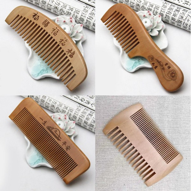 복숭아나무빗4개세트 천연나무빗 머리빗 원목 나무빗, 1개