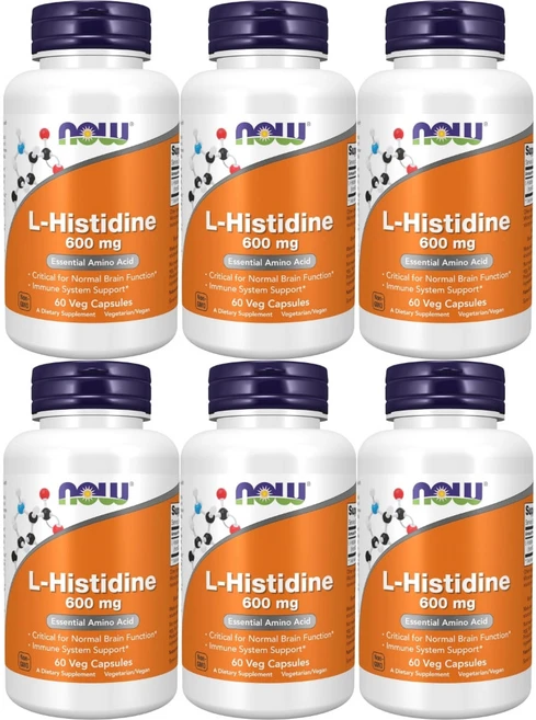 나우푸드 엘 히스티딘 600mg 베지캡슐, 6개, 60정 - 쿠팡