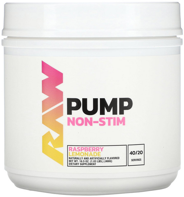 건강챙기세요 Raw Nutrition Pump 논스팀 라즈베리 레모네이드 468g(1.03lbs) 백살까지오래오래, RawNutritionPump논스팀라즈베리레모네이드46, 468g, 1개