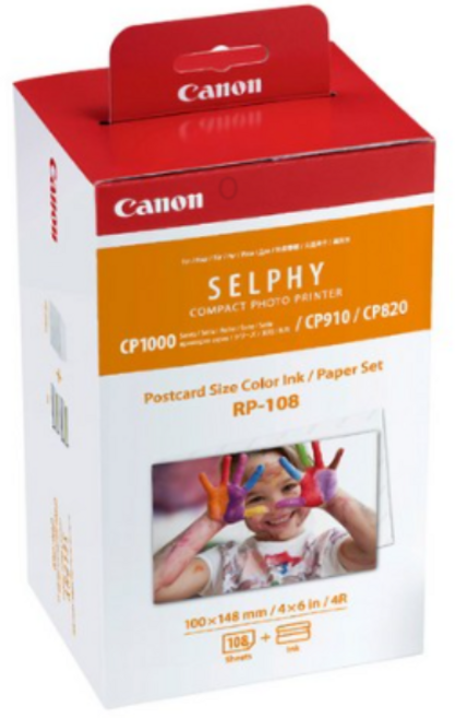 캐논 셀피 포토인화지 엽서사이즈 RP-108, 4개, 4x6