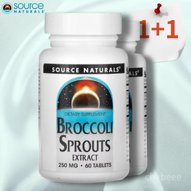 [2개] 소스내추럴 설포라판 브로콜리 추출물 60정 브로콜리새싹 파이토케미컬 피토케미컬, 2개 - 쿠팡
