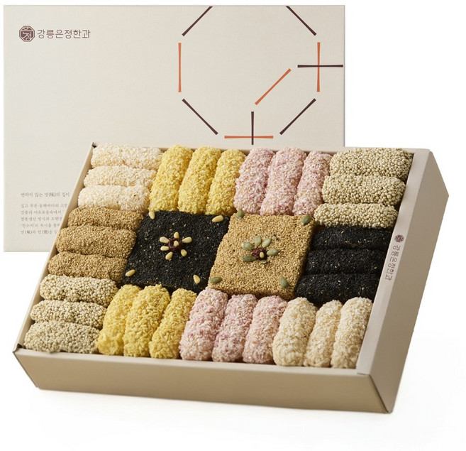 강릉은정한과 해당화 3단 선물세트(실크보자기 포장) 유과 한과 전통 수제 명절선물 답례품 설날 추석선물 상견례 부모님선물, 1kg, 1세트