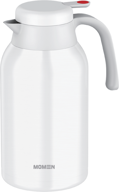 모멘 테이블포트 스텐 보온보냉주전자 이중진공주전자 2200ml, 1개, 화이트, 2.2L