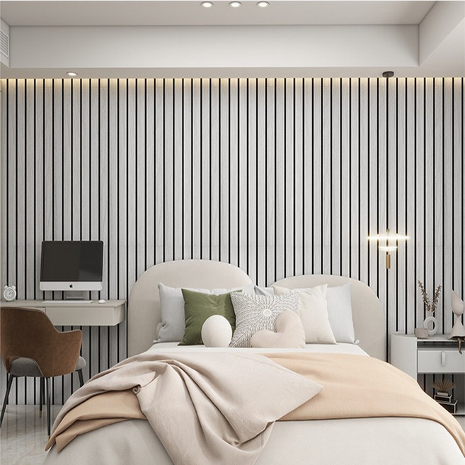 자체 접착 벽지 방음 단열 곰팡이 방지 방습 3D 장식 벽지, 연그레이