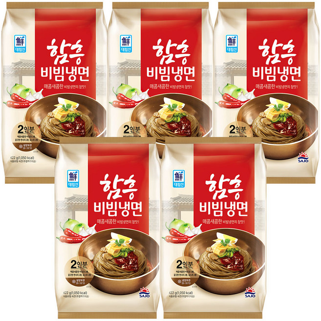 [사조대림] [대림냉장] 대림선 함흥비빔냉면, 5개, 422g