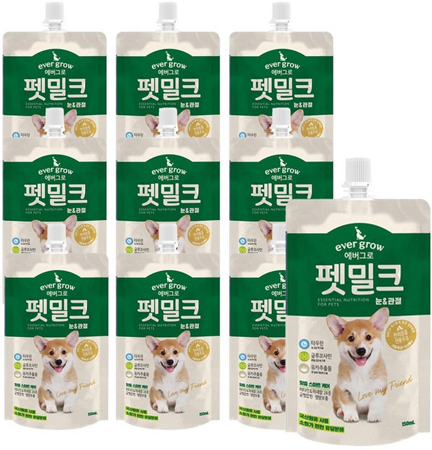 에버그로 강아지 펫밀크, 눈&관절, 150ml, 10개