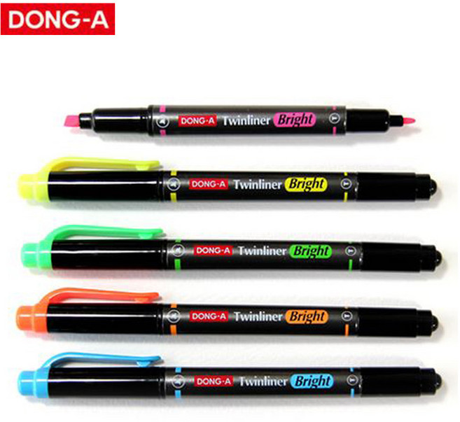 동아 트윈라이너 형광펜 양면형광펜, B.옐로우그린(no.F43)