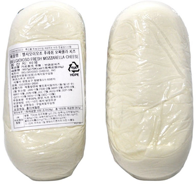 프레쉬 모짜렐라치즈 자연치즈 907g 아이스박스, 1개