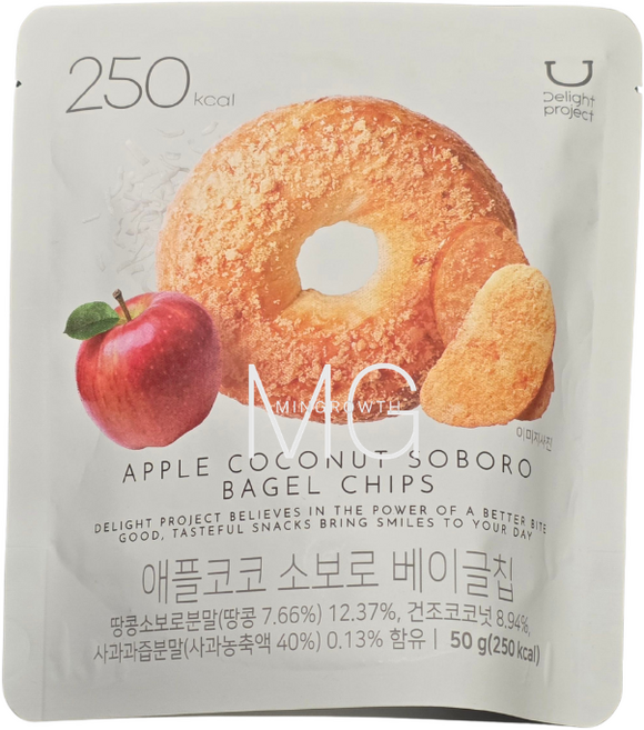 딜라이트 프로젝트 베이글칩 애플코코 소보로 베이글칩, 10개, 50g