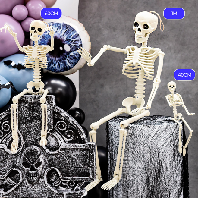 하하홈파티 구체관절 해골 스켈레톤 할로윈 장식, 1개