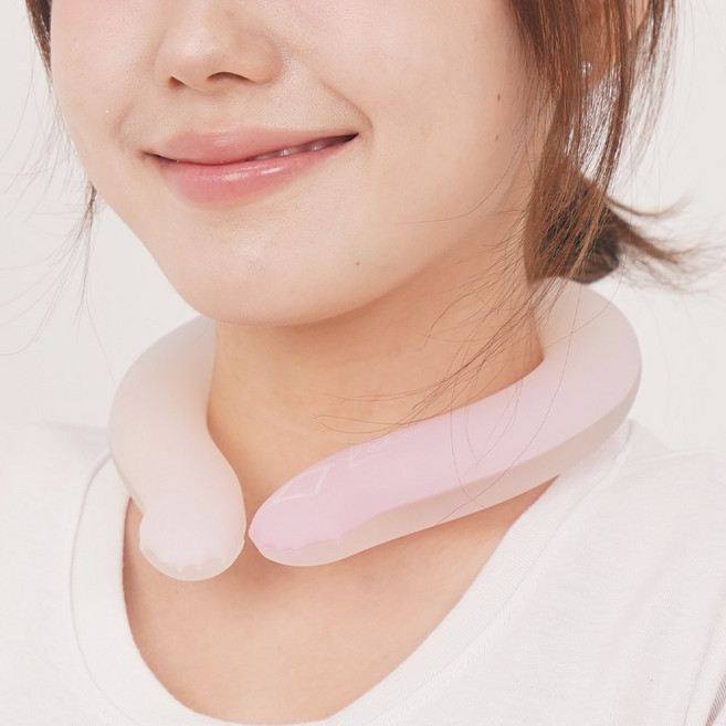 Laki 라키 아이스 넥쿨러 18도 자동냉각 넥밴드 (컬러풀), 1개, 핑크카키