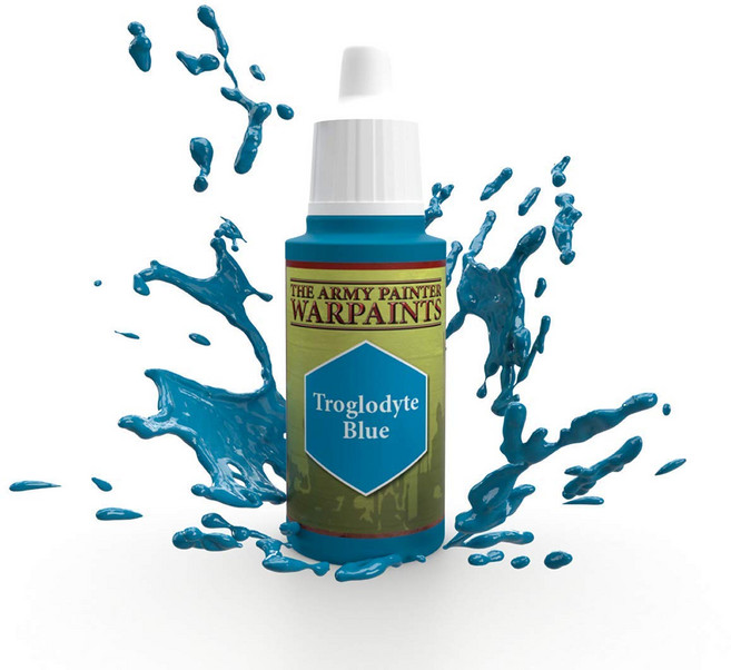 The Army Painter Troglodyte Blue Warpaint - Acrylic Heavily Pigmented Water Based Paint for Table, 1개