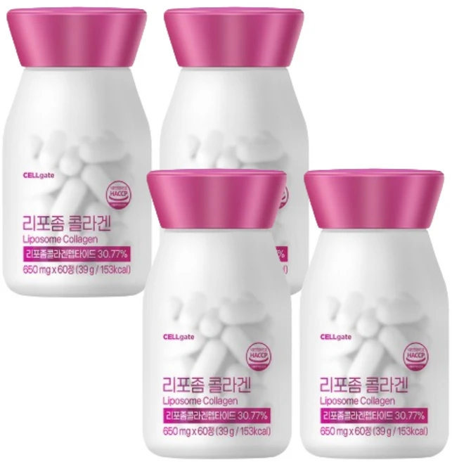 상세페이지참조셀게이트 리포좀 콜라겐 60정 x 4박스 - 쿠팡