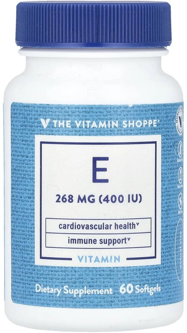 The Vitamin Shoppe 비타민E 268mg(400IU) 소프트젤 60정, TheVitaminShoppe비타민E268mg400IU, 1개 - 쿠팡