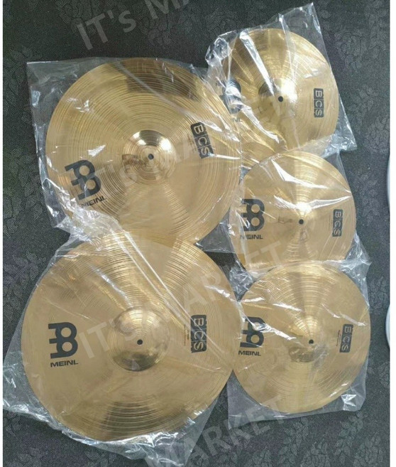 드럼심벌즈 세트 브론즈 소음 감소 연습용 심벌즈 황동 합금 소재, 14 14 16 18 4팩, 1개