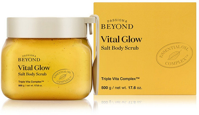 비욘드 바이탈글로우 솔트 바디 스크럽, 4개, 500g
