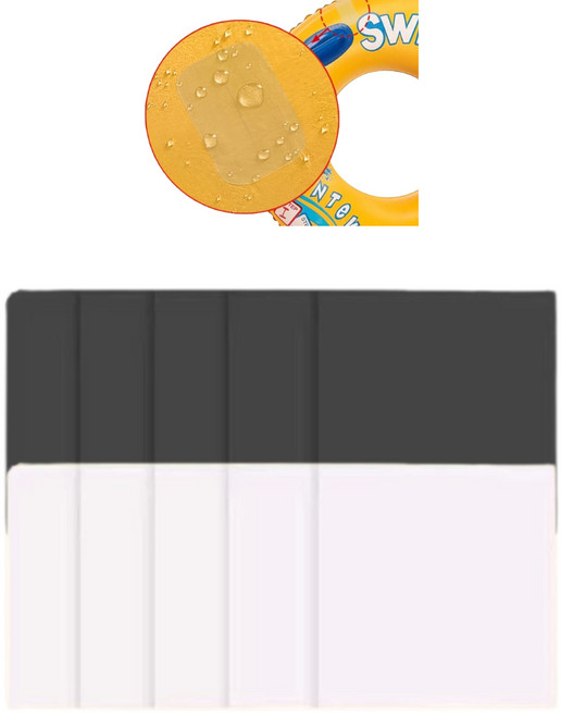 바이유즈 튜브텐트우산 다용도 수선패치, 투명+블랙, 10개